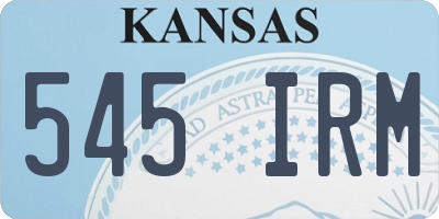 KS license plate 545IRM