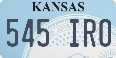KS license plate 545IRO