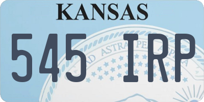 KS license plate 545IRP