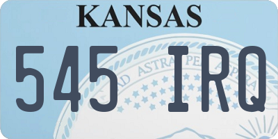 KS license plate 545IRQ