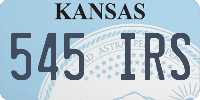 KS license plate 545IRS