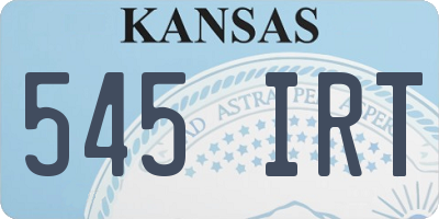KS license plate 545IRT