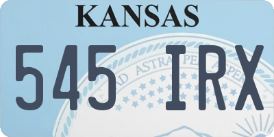 KS license plate 545IRX