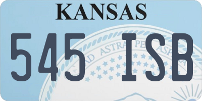 KS license plate 545ISB