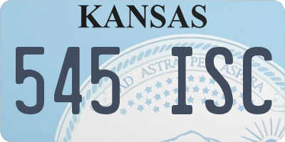 KS license plate 545ISC
