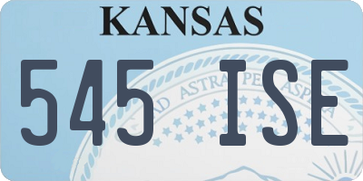 KS license plate 545ISE