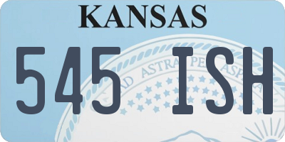 KS license plate 545ISH