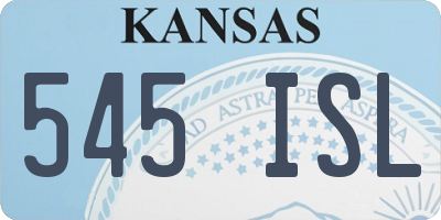 KS license plate 545ISL