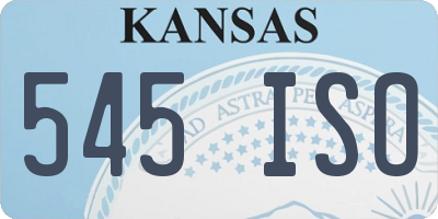 KS license plate 545ISO