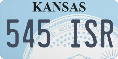KS license plate 545ISR