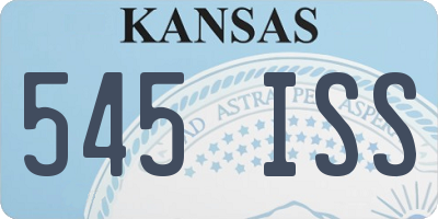 KS license plate 545ISS