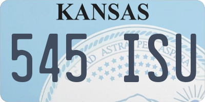 KS license plate 545ISU