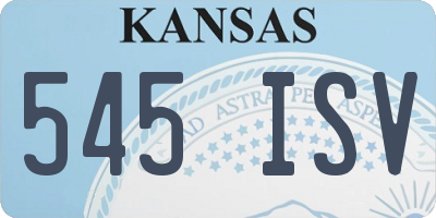 KS license plate 545ISV