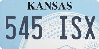 KS license plate 545ISX