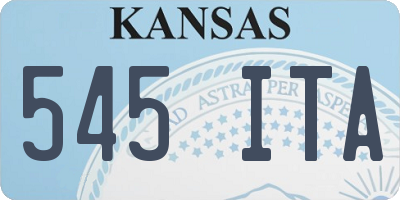 KS license plate 545ITA