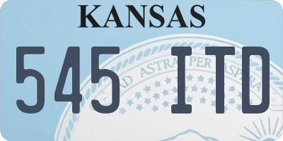 KS license plate 545ITD