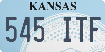KS license plate 545ITF
