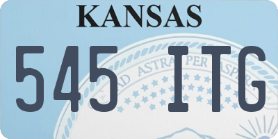 KS license plate 545ITG