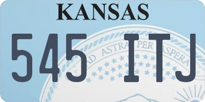 KS license plate 545ITJ