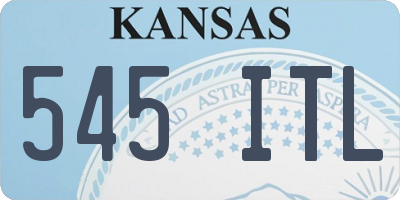 KS license plate 545ITL