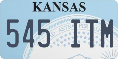 KS license plate 545ITM