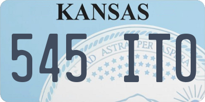 KS license plate 545ITO
