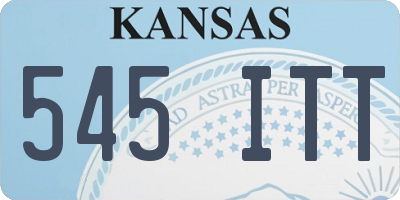 KS license plate 545ITT