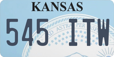 KS license plate 545ITW