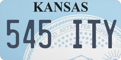 KS license plate 545ITY
