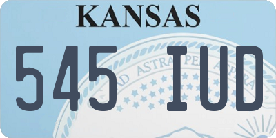 KS license plate 545IUD