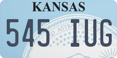 KS license plate 545IUG