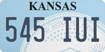 KS license plate 545IUI