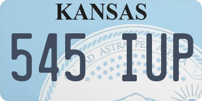 KS license plate 545IUP