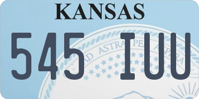 KS license plate 545IUU