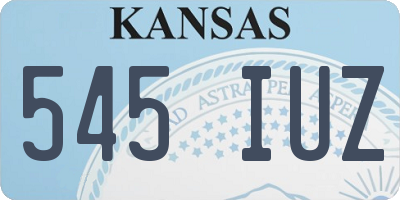 KS license plate 545IUZ