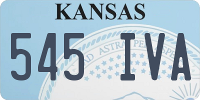 KS license plate 545IVA