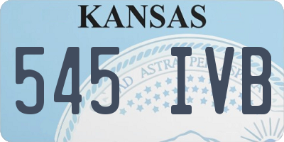 KS license plate 545IVB