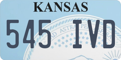 KS license plate 545IVD