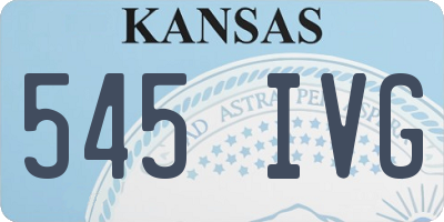 KS license plate 545IVG
