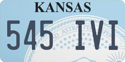 KS license plate 545IVI