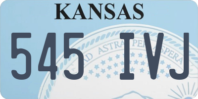 KS license plate 545IVJ