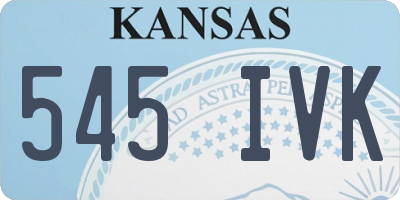 KS license plate 545IVK
