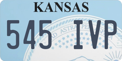 KS license plate 545IVP