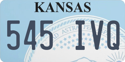 KS license plate 545IVQ