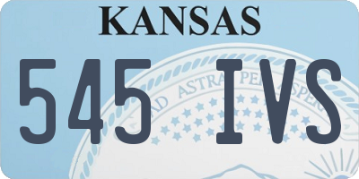 KS license plate 545IVS