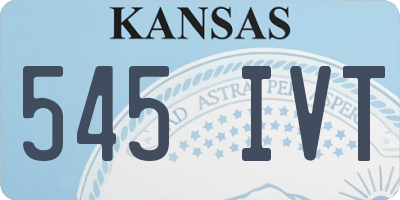 KS license plate 545IVT