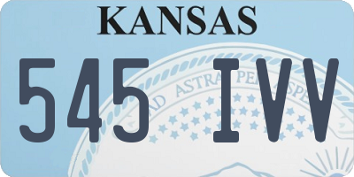 KS license plate 545IVV