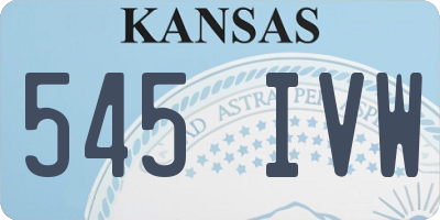 KS license plate 545IVW