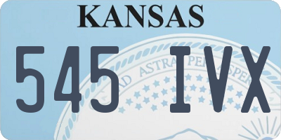 KS license plate 545IVX