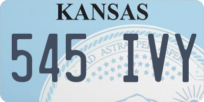 KS license plate 545IVY
